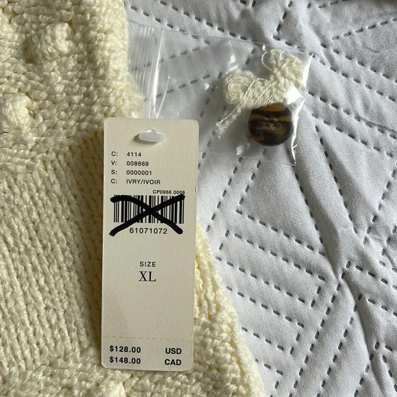 Pilcro Cream Button-Up Cardigan EUC - Picture 4 of 10